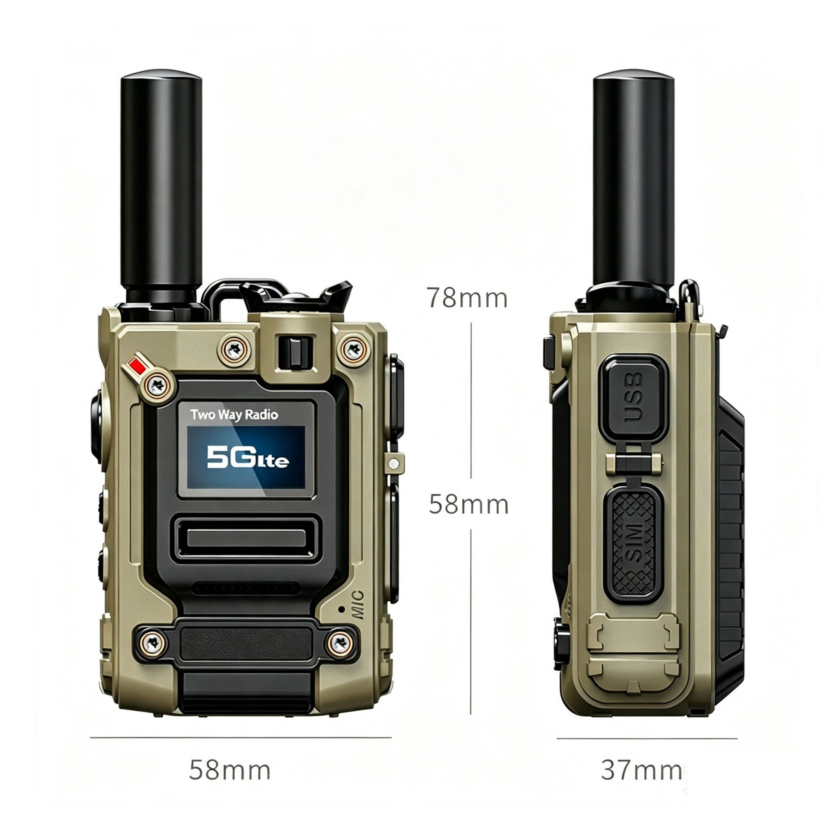 Savannel M8 Compact Rugged 5G Global Walkie Talkie | Dual SIM | AES256 Encrypted | Anti-Drop | 5000KM Range