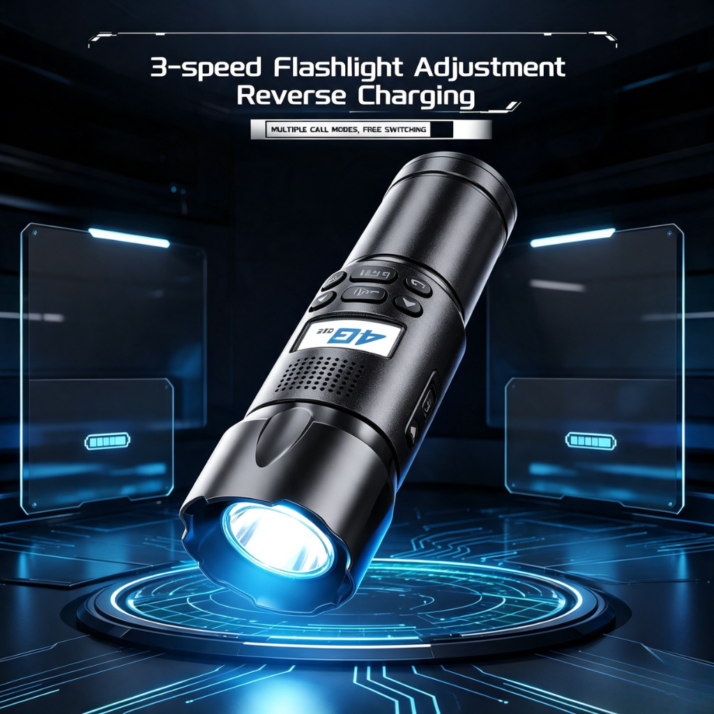 Savannel S800 Flashlight Style Multi-Function 4G LTE Walkie Talkie | 3-Way Adjustable LED | 6800mAh | 5000KM Global Range
