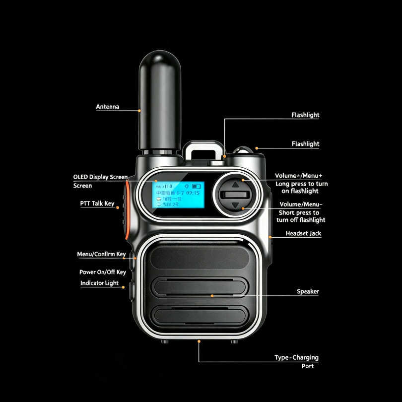 Savannel M5 5G Global Walkie Talkie | Space Silver | 50 Lite + UHF Dual Signal | AES256 Encrypted | 5000KM Range