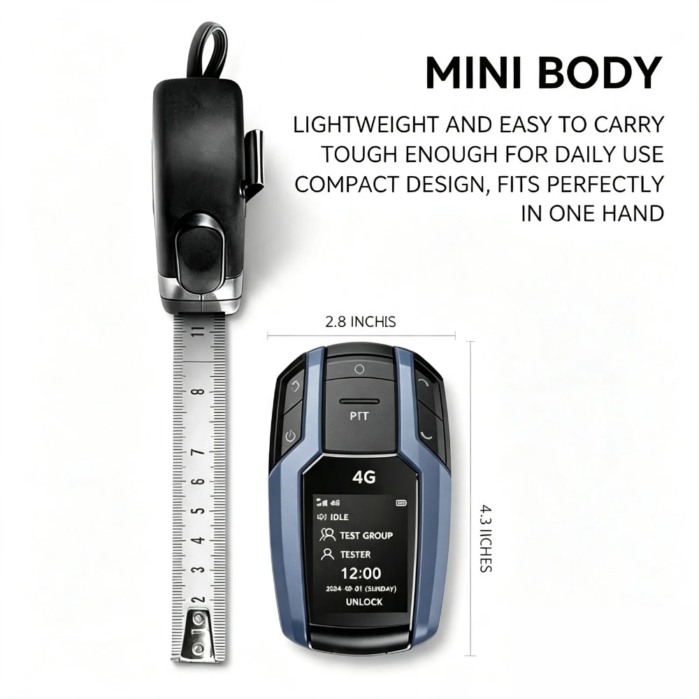 Savannel BK Mini 4G PoC Walkie Talkie | Ultra-Compact LTE Two-Way Radio | 5000KM Global Range | AES256 Encrypted