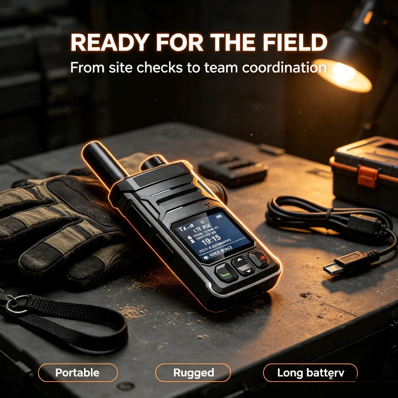 Savannel T6 4G LTE PoC Walkie Talkie | Zinc Alloy Metal Frame | 5000KM Global Range | 24Hr Talk Time
