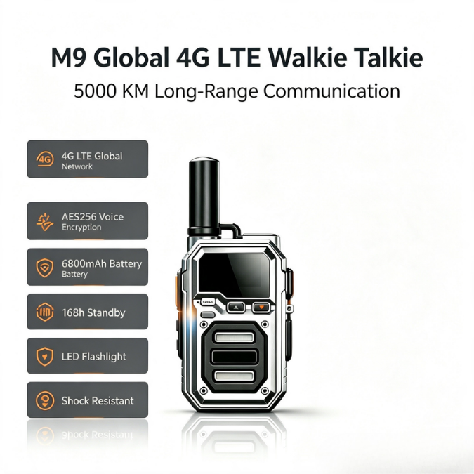 Savannel M3 4G LTE Global Intercom Transceiver | GPS | Weather Forecast | 6800mAh | Built-In Flashlight | 5000KM Range